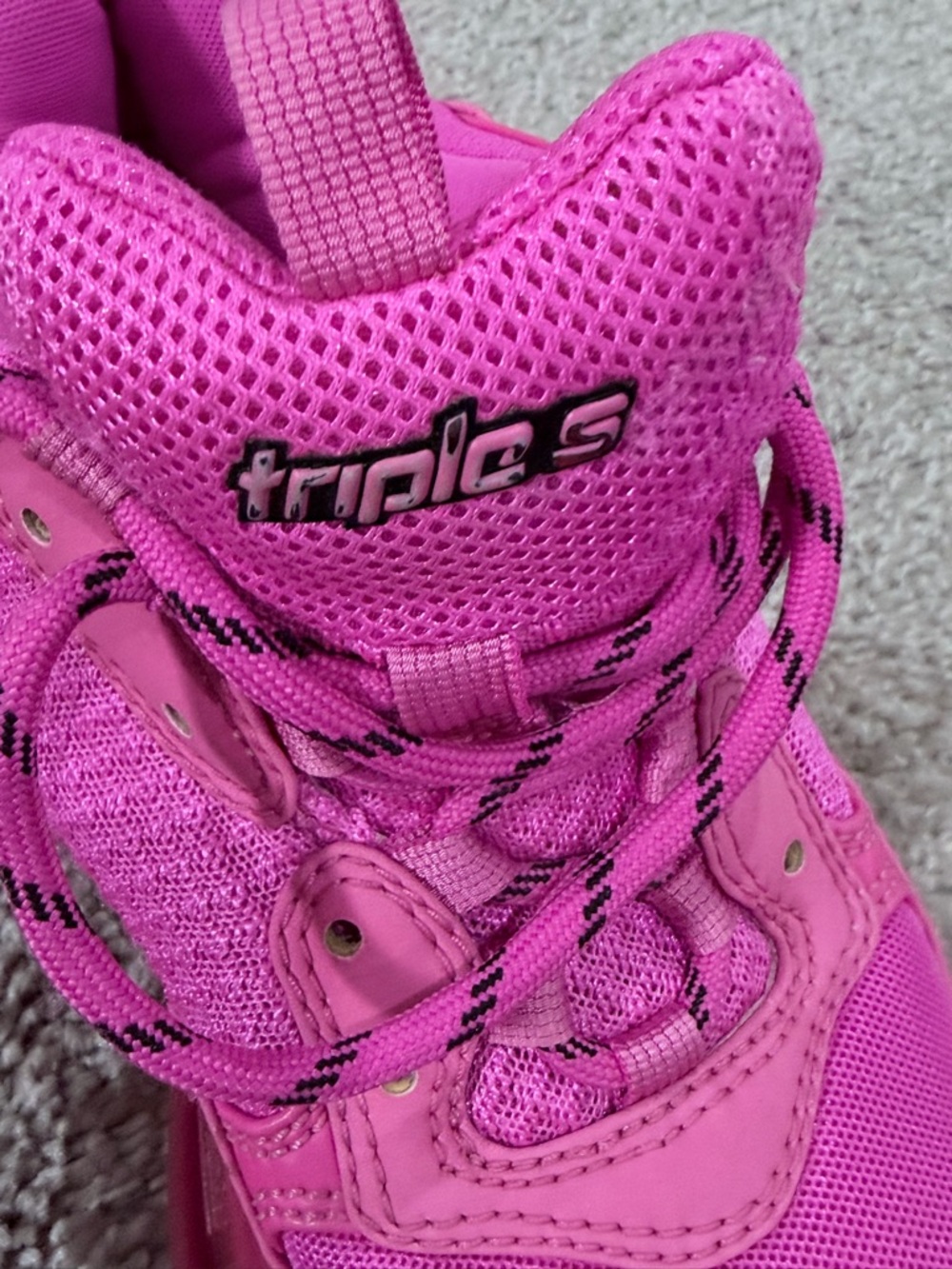 Balenciaga Chunky Triple-S Trainers in Vibrant Pink - Picture 5 of 9